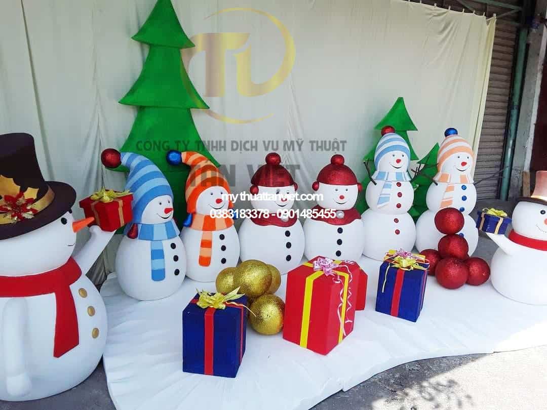 tạo hình mút xốp trang trí Noel