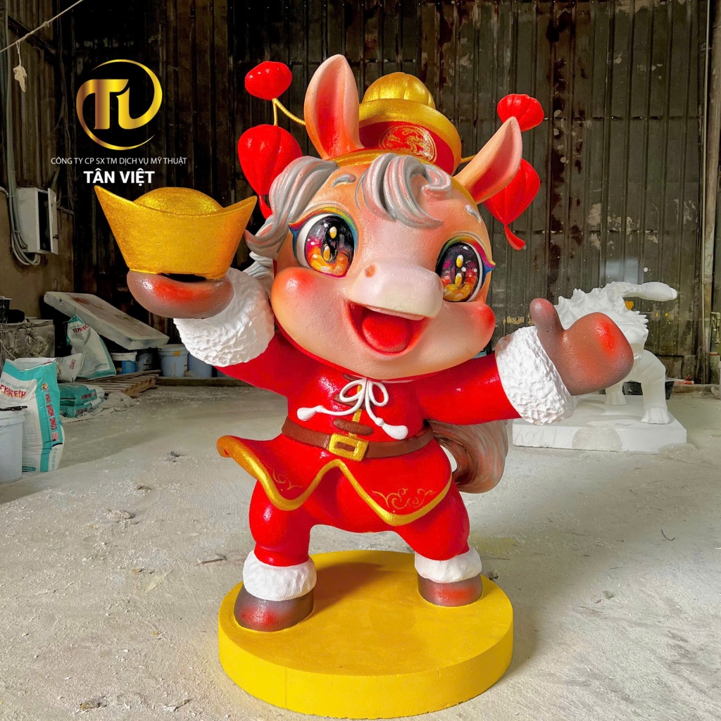Mỹ Thuật Tân Việt thi công linh vật Tết 2026 uy tín