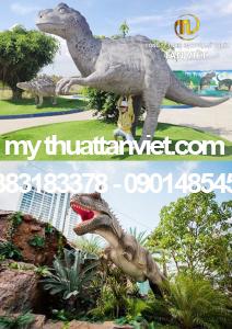 Mô hình khủng long T-Rex bằng mút xốp sơn cường lực